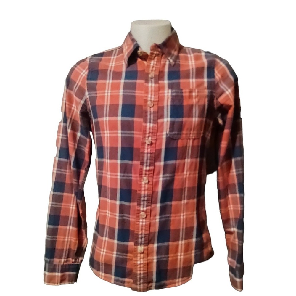 Flannel Hollister Mens Plaid Midweight Flannel Shirt Medium Long sleeve‎ button